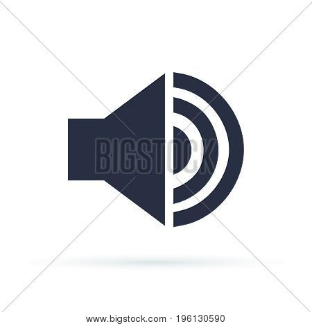 Volume Vector icon. Music Sound Megaphone Icon Flat Vector Illustration. EPS 10 format