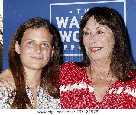 LOS ANGELES - July 17:  Stella Huston, Anjelica Huston at the Oceana Presenst: Rock Under The Stars With Don Henley And Friends at the Private Residence on July 17, 2017 in Los Angeles, CA