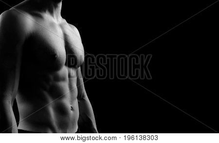 Abdomen Of A Muscular Man