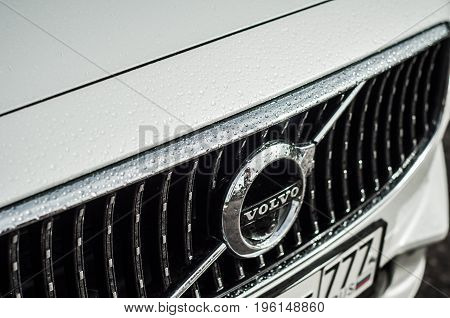 Moscow, Russia - May 3, 2017 Volvo V90 Cross Country, Front-side View. Test Of New Volvo V90 Cross C