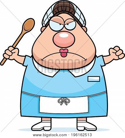 Angry Cartoon Lunch Lady