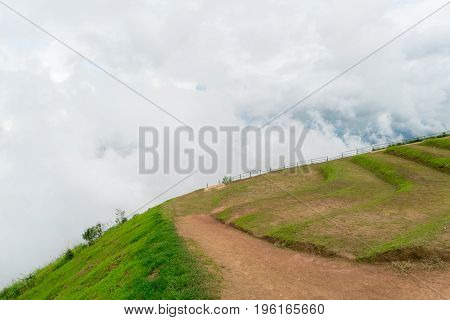 View nature mountain sky and fog phu tubberk thailand