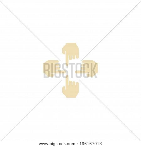 Flat Icon Multitouch Element. Vector Illustration Of Flat Icon Sensory Isolated On Clean Background