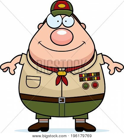 Happy Cartoon Scoutmaster