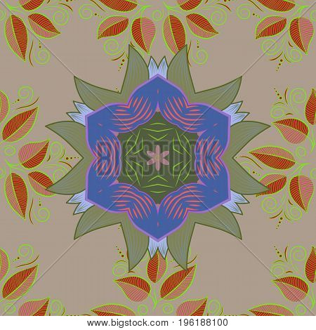 Blossom Lilies Seamless Background. Amazing Collage Paradise Style For Floral Design. Bright Floral 