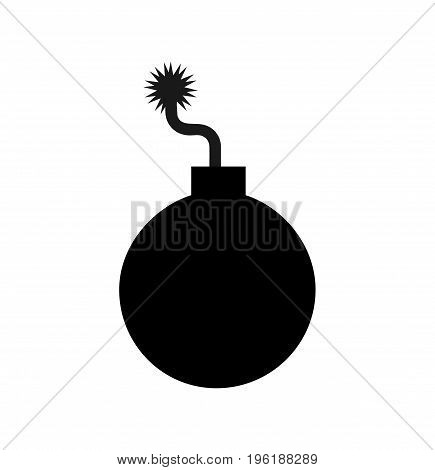 Bomb icon sign. Pirate grenade in flat style. Vector stock.