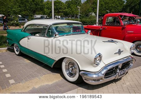 Oldsmobile 98 Dhc 98dhc White Turquoise 1956 50s 1950s Auto Automobile Car Classic Drive Driving Mod