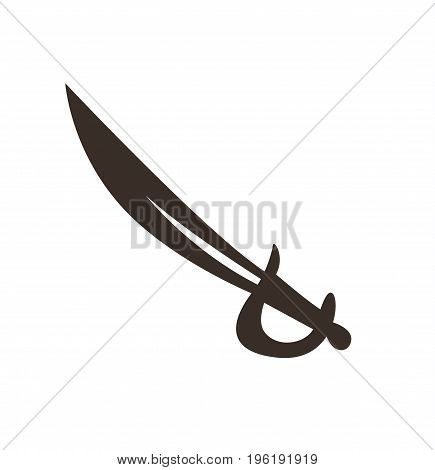 Pirate saber icon. Pirate saber isolated. Vector stock.