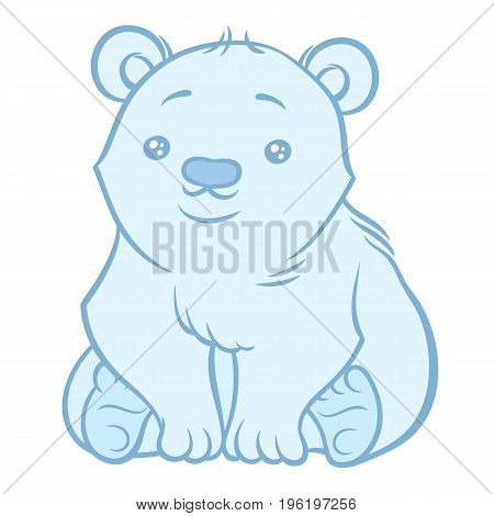 Illustration of cute cartoon baby Polar Bear