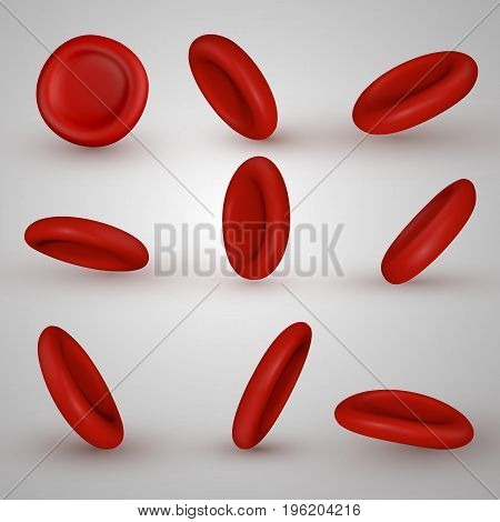 Vector Streaming Blood Cells. Abstract medical background