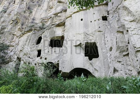 Handmade Caves In Ihlara Valley, Turkey