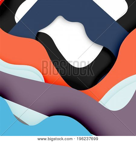 3d abstract background with cut shapes, business presentation, flyer template