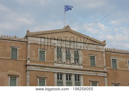 The greek Parliament Building in Athens,Greece .