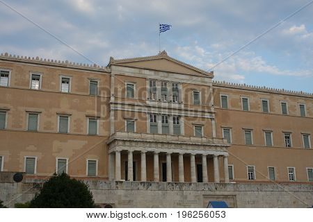 The greek Parliament Building in Athens,Greece .