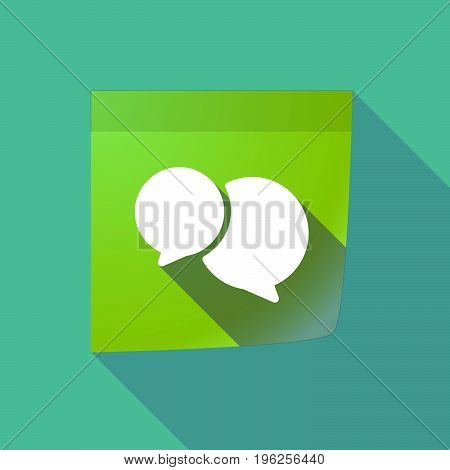 Long Shadow Paper Note With  Comic Balloons
