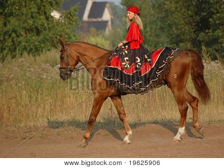 Concurso Hípico en disfraces - gitana