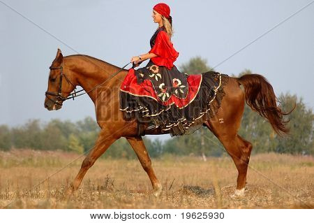 Concurso Hípico en disfraces - gitana