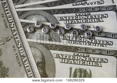 On banknotes an inscription from the alphabet of beads, SPONSORIN