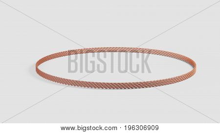 Close up shot of gold bracelet 3d render