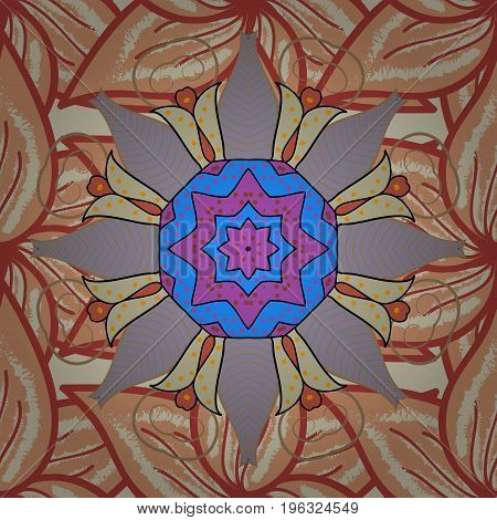 Vector Illustration. Flowers Pattern. Colour Spring Theme Seamless Pattern Background. Seamless Chic