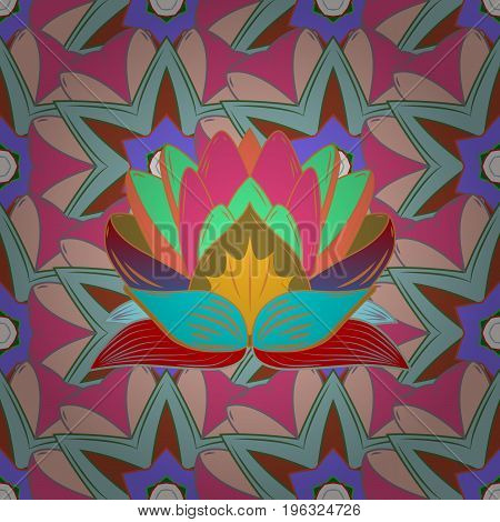 Vector Illustration. Vector Floral Pattern In Doodle Style With Flowers. Gentle Summer Floral On Col