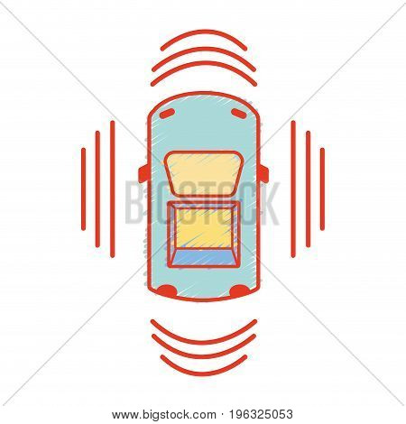 car transportation from above with sunroof vector illustration