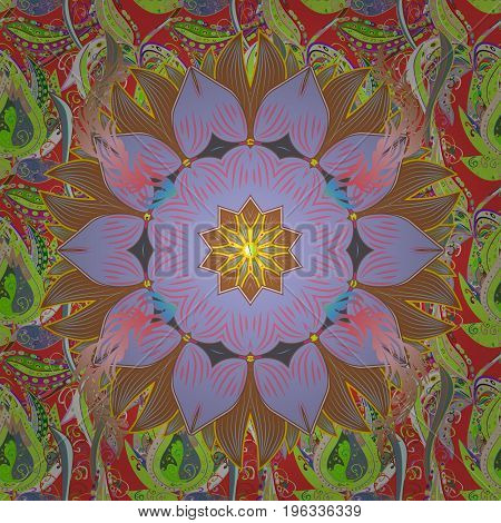 Floral seamless background for textile or book covers manufacturing sketchs print gift wrap and scrapbooking. Vector illustration. Simple cute pattern in small-scale flowers.