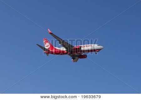 VALENCIA, Španělsko - 11 května: Německý druhý největší letecká společnost Air Berlin, řekl, že nesl 2,78 milionů