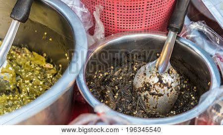Chili Sauce, Chili Paste Or Pepper Sauce In Market