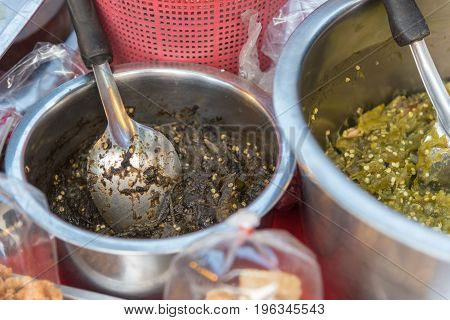 Chili Sauce, Chili Paste Or Pepper Sauce In Market