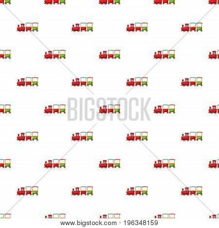 Children locomotive pattern seamless repeat in cartoon style vector illustration