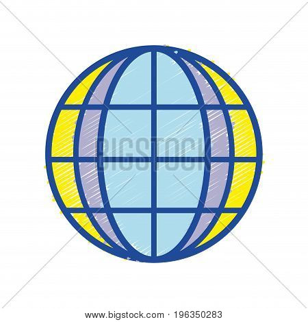 global earth planet to exploration ubication vector illustration