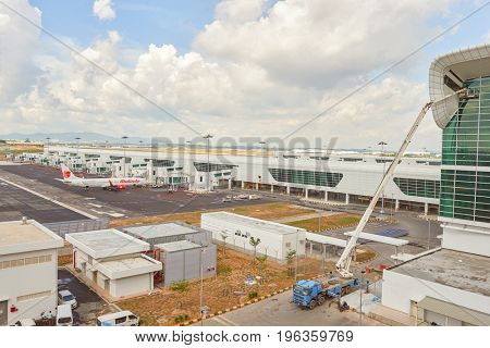 KUALA LUMPUR, MALAYSIA - CIRCA MAY, 2014: KLIA2 at daytime. KLIA2 is the low-cost carrier terminal at KLIA. 