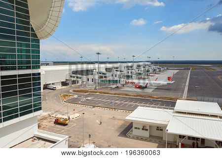 KUALA LUMPUR, MALAYSIA - CIRCA MAY, 2014: KLIA2 at daytime. KLIA2 is the low-cost carrier terminal at KLIA. 