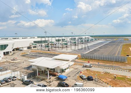 KUALA LUMPUR, MALAYSIA - CIRCA MAY, 2014: KLIA2 at daytime. KLIA2 is the low-cost carrier terminal at KLIA. 