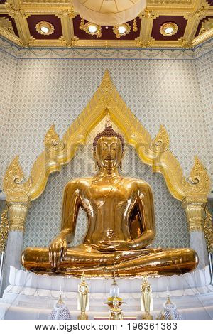 Thai golden buddha Trimit Temple Bangkok Thailand unseen