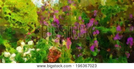 oil painting wildflowers on a summer day