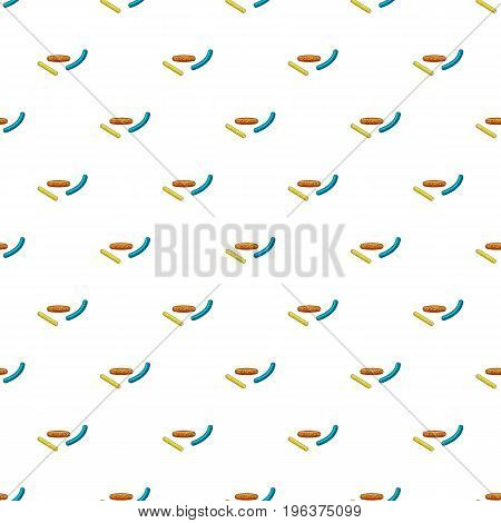 Rod shaped viruses pattern seamless repeat in cartoon style vector illustration
