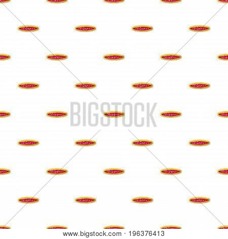 Pink rod shaped virus pattern seamless repeat in cartoon style vector illustration