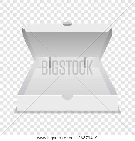 Big pizza box icon. Realistic illustration of big pizza box vector icon for web