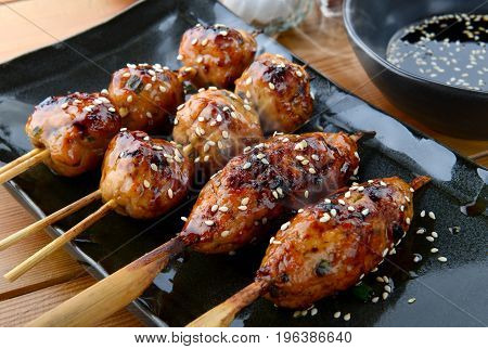 Japanese Meatball Grill  Or Tsukune.