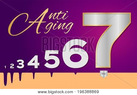 anti aging in seven day vector on white background