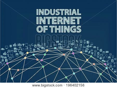 Industrial internet of things vector illustration background