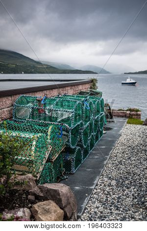 Fishing tools near the coast in Ullapool Scotland