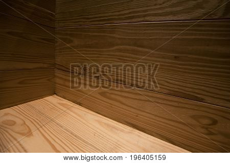 Wood Wall And Wood Floor Interior And Background Texture