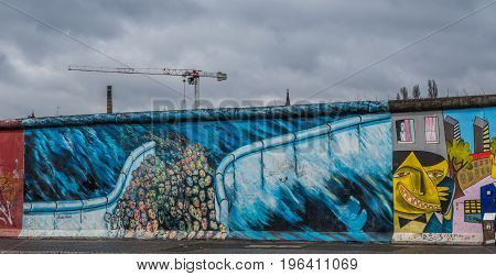 Paintings from the east side of the Wall, Berlin