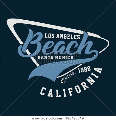 graphic design LOS ANGELES BEACH CALIFORNIA for shirt and print