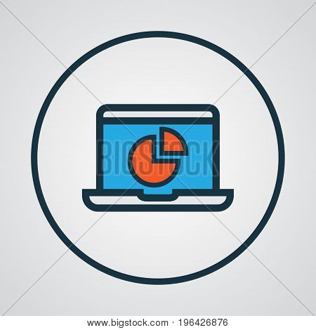 Premium Quality Isolated Infographic Element In Trendy Style. Monitor Colorful Outline Symbol.