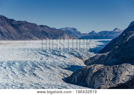 Glacier in a sunny day near Narsarsuaq Greenland
