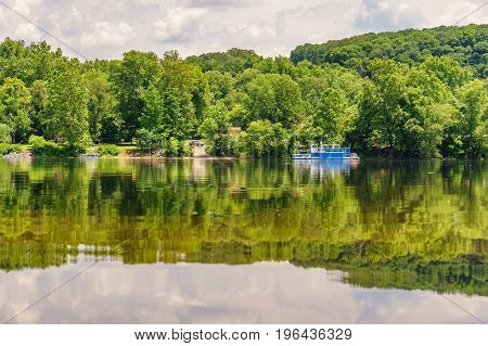 Delaware river at summer from Historic New Hope PAUSA